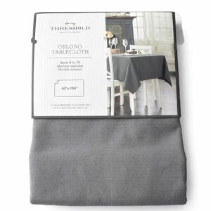 Threshold Gray Oblong Tablecloth